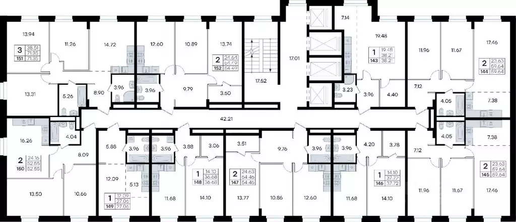 3-к кв. Приморский край, Владивосток ул. Тухачевского, 80 (71.35 м) - Фото 2