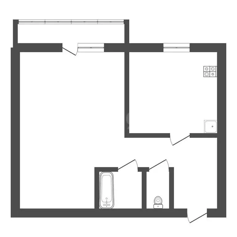1-комнатная квартира: Златоуст, Генераторная улица, 3 (27.4 м) - Фото 1