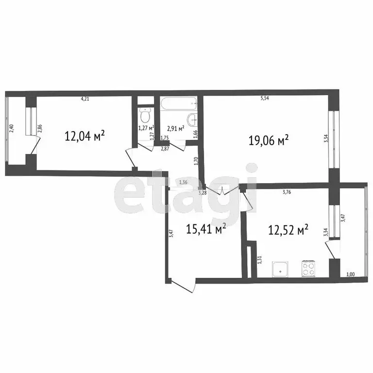 2-комнатная квартира: Ульяновск, улица Скочилова, 5 (62.8 м) - Фото 0