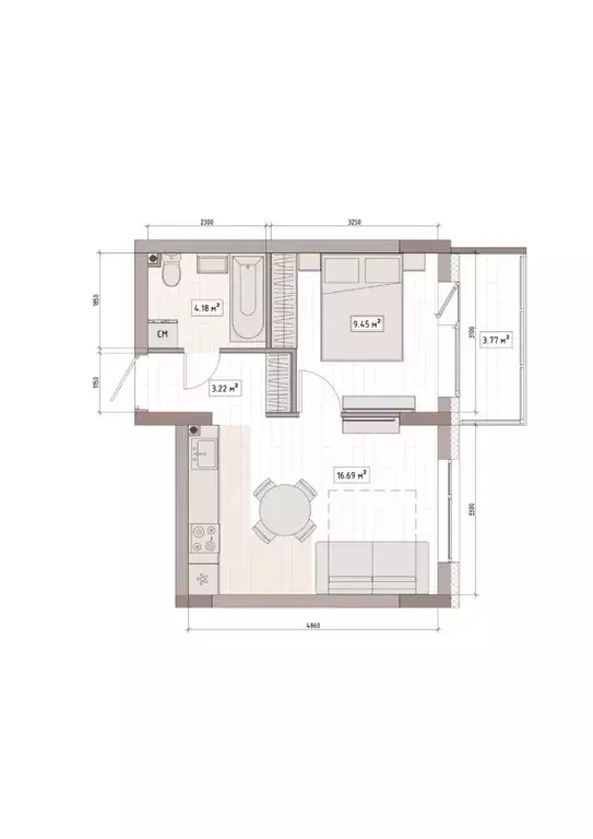 Студия Кемеровская область, Кемерово Уютный Квартал жилой комплекс ... - Фото 2