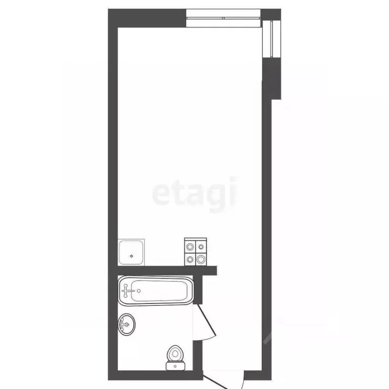 Студия Кемеровская область, Кемерово Лесная Поляна жилрайон, бул. ... - Фото 1