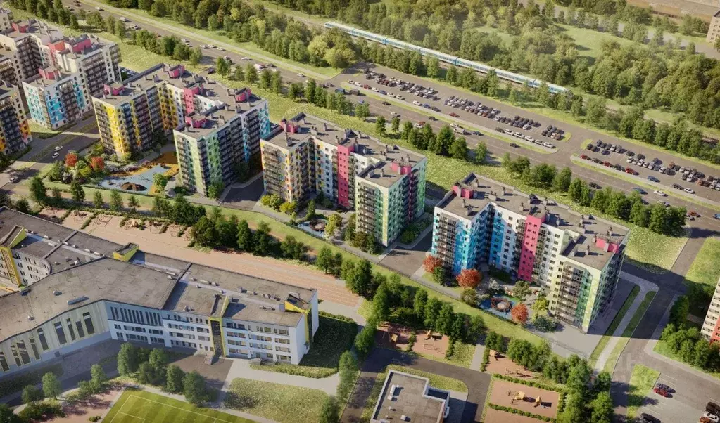 2-к кв. Ленинградская область, Гатчина Въезд мкр, IQ Гатчина жилой ... - Фото 0