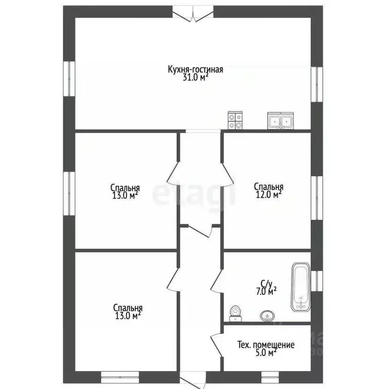 Дом в Томская область, Томский район, д. Новомихайловка, Кедры ДНП ул. ... - Фото 1