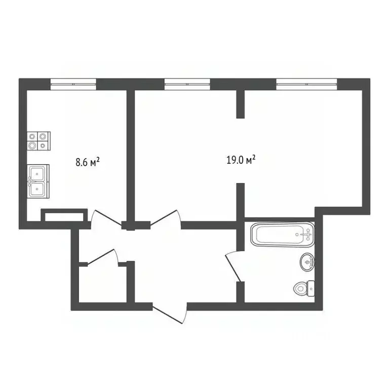 2-к кв. Камчатский край, Петропавловск-Камчатский ул. Маршала Блюхера, ... - Фото 2
