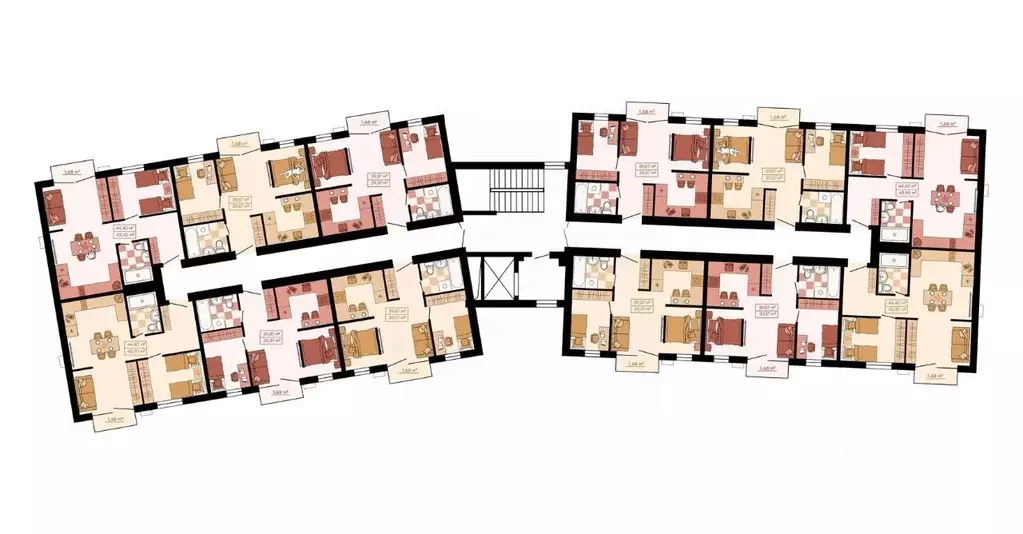 2-к кв. Приморский край, Владивосток Главная ул. (44.4 м) - Фото 2