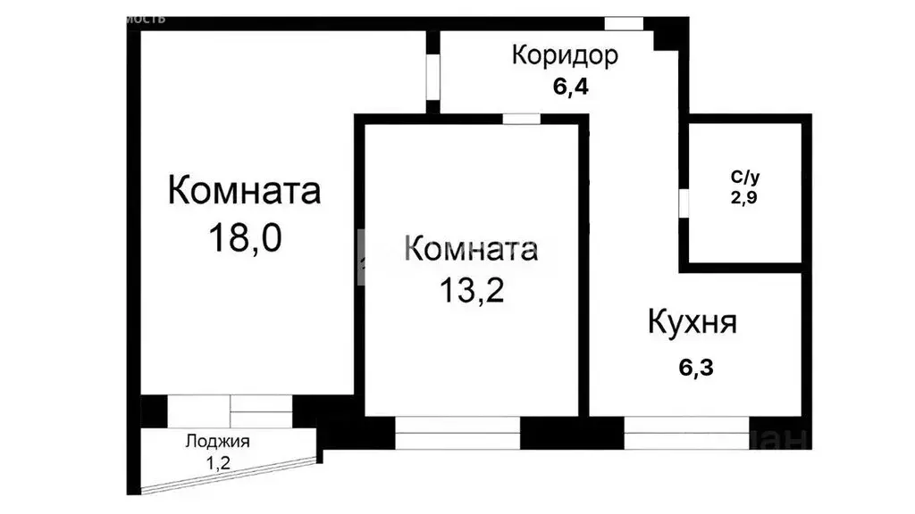 2-комнатная квартира: Москва, Кировоградская улица, 4к1 (47 м) - Фото 0