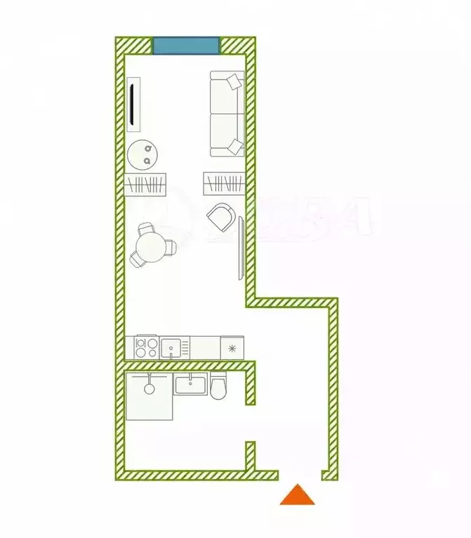 Комната Тюменская область, Тюмень Ткацкий проезд, 6 (22.5 м) - Фото 2