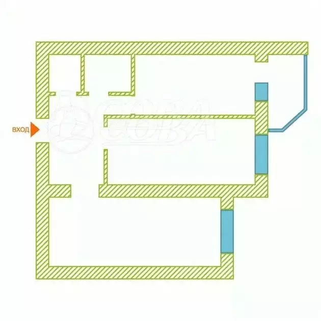2-к кв. Тюменская область, Тюмень ул. Мельникайте, 138а (63.9 м) - Фото 2