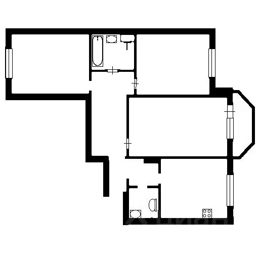 3-к кв. Санкт-Петербург ул. Оптиков, 52к2 (86.0 м) - Фото 2