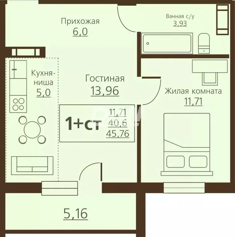 1-к кв. Челябинская область, Челябинск ул. Маршала Чуйкова, 14 (40.5 ... - Фото 2