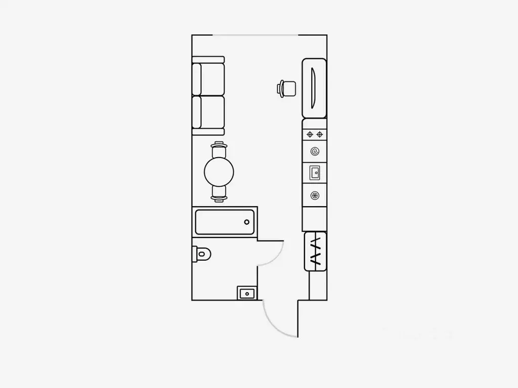 Студия Свердловская область, Екатеринбург ул. Шаумяна, 24 (19.0 м) - Фото 2