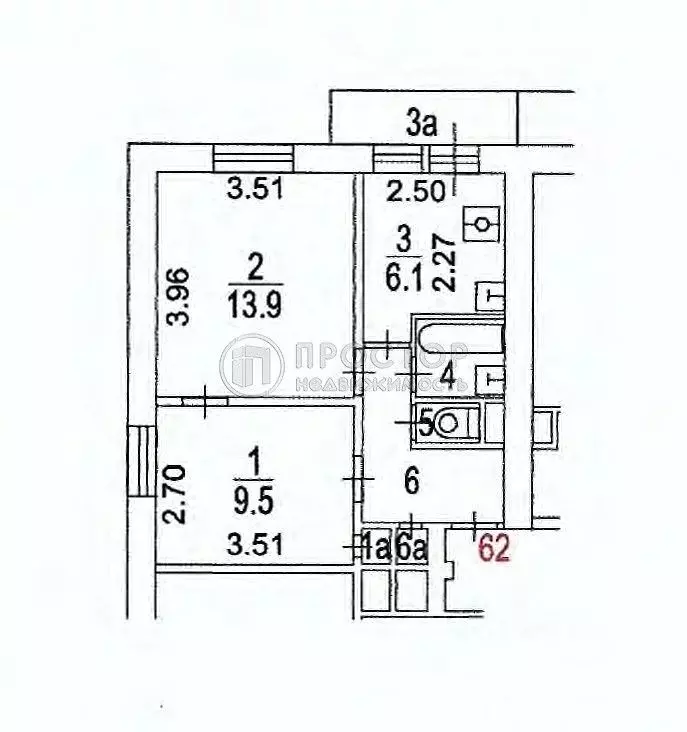 2-к кв. Москва Открытое ш., 28К6 (41.4 м) - Фото 2
