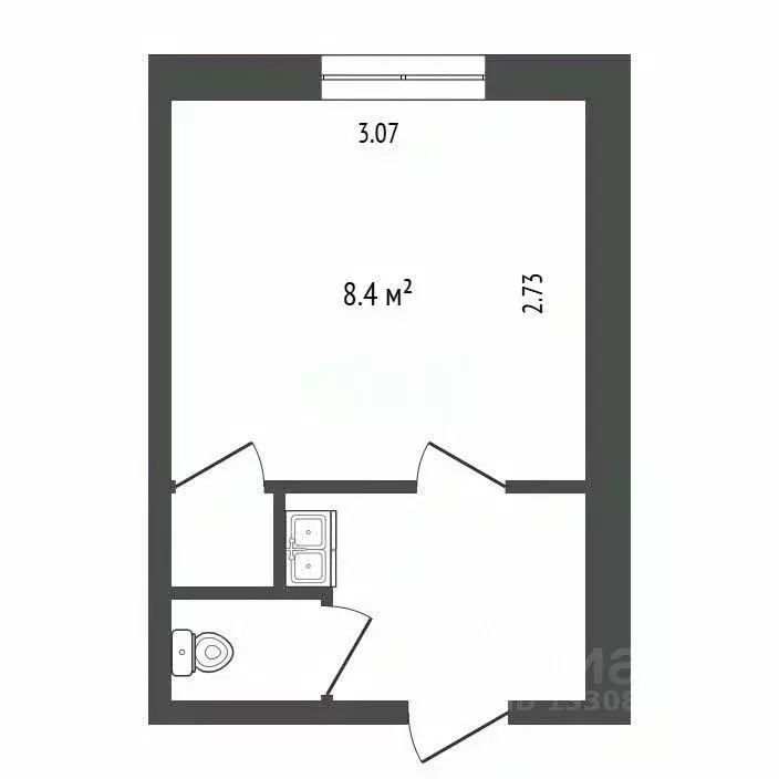 1-к кв. Томская область, Томск Колхозная ул., 11 (13.0 м) - Фото 2