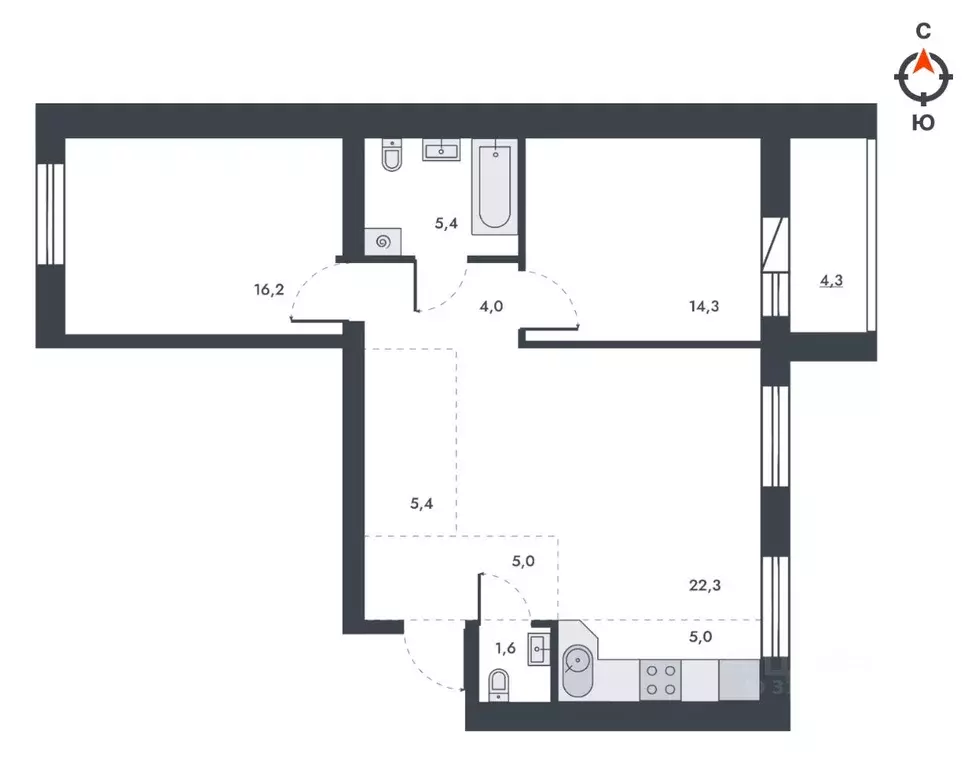 3-к кв. Кировская область, Киров ул. Капитана Дорофеева, 24 (83.5 м) - Фото 1