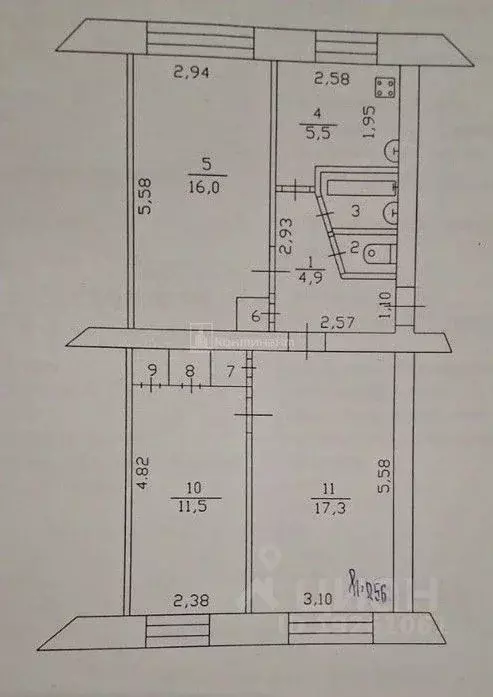 3-к кв. Владимирская область, Ковров ул. Куйбышева, 14 (62.0 м) - Фото 2