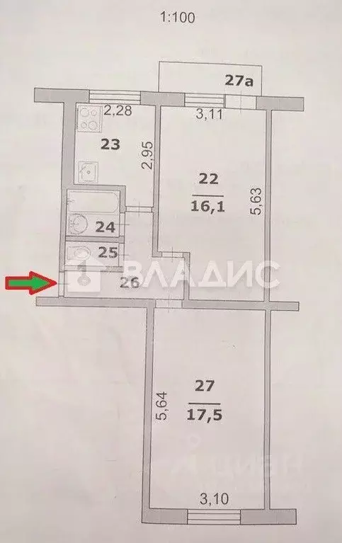 2-к кв. Белгородская область, Белгород Белгородский просп., 90 (48.2 ... - Фото 2