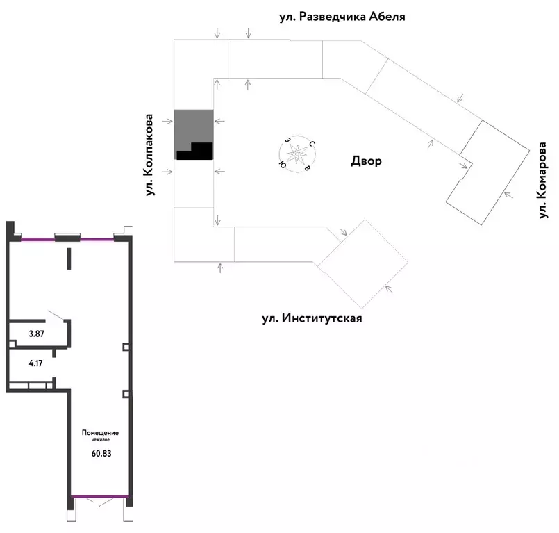 Торговая площадь в Московская область, Мытищи ул. Комарова, 17 (69 м) - Фото 0