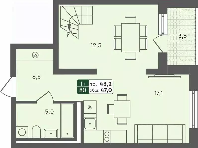 1-к кв. Омская область, Омск Красноярский тракт (61.1 м) - Фото 0