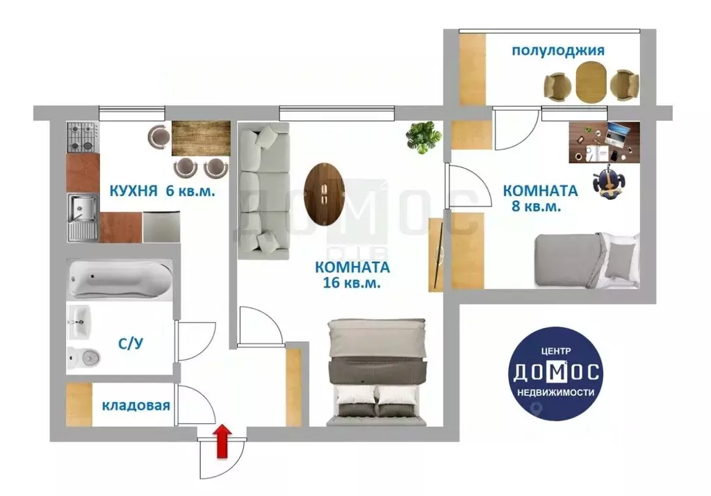 2-к кв. Свердловская область, Екатеринбург ул. Начдива Онуфриева, 48 ... - Фото 1
