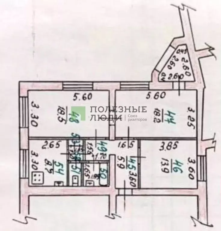 3-к кв. Орловская область, Орел ул. Пушкина, 18 (68.5 м) - Фото 2