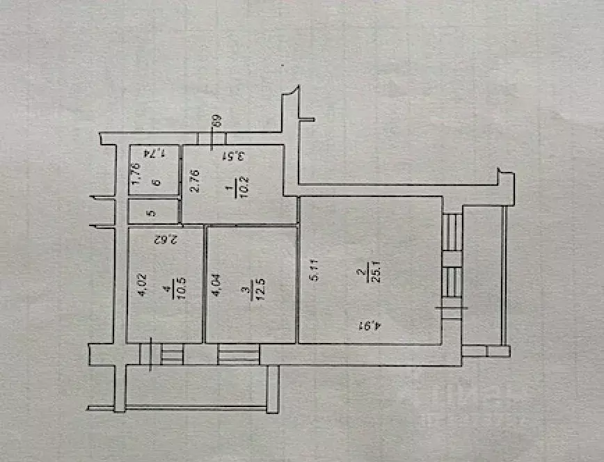 2-к кв. Владимирская область, Владимир Коммунар мкр, Песочная ул., 2д ... - Фото 2