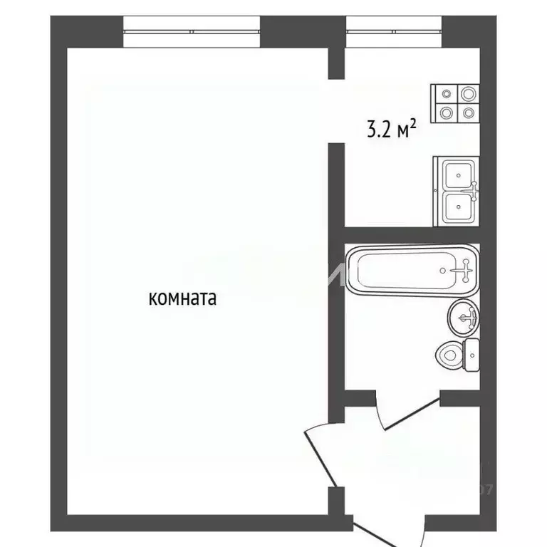1-к кв. Москва Холмогорская ул., 3 (23.2 м) - Фото 1