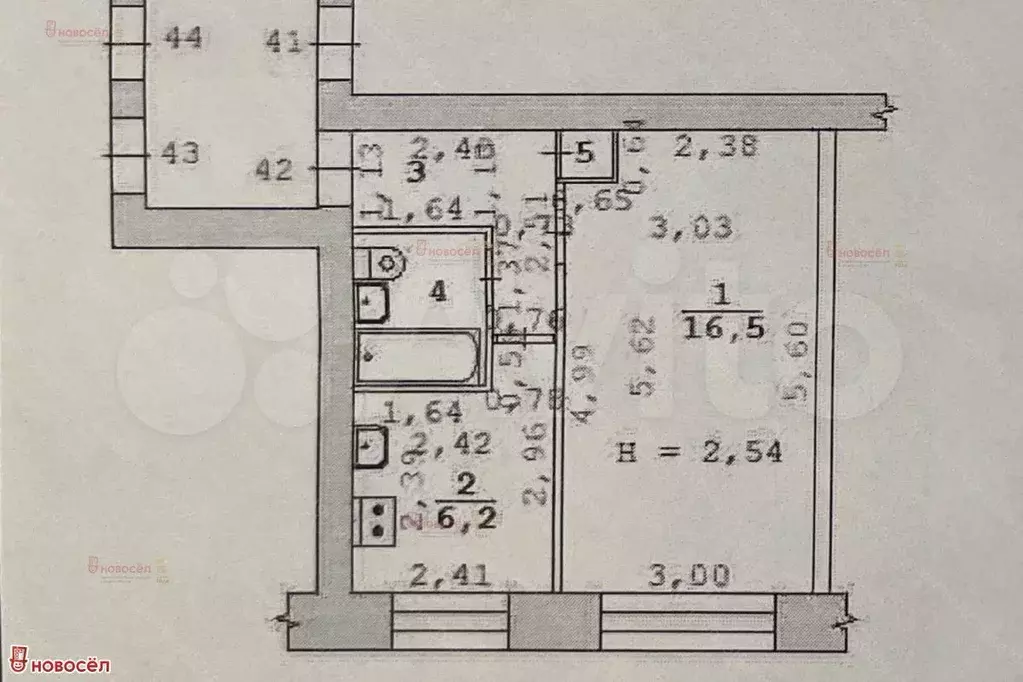 1-к. квартира, 30 м, 2/5 эт. - Фото 0