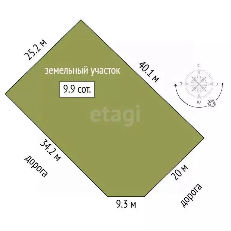 Участок в Крым, Феодосия пер. 1-й Щелкинский (9.95 сот.) - Фото 2