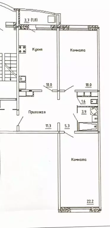 2-к кв. Московская область, Мытищи городской округ, пос. Мебельной ... - Фото 1