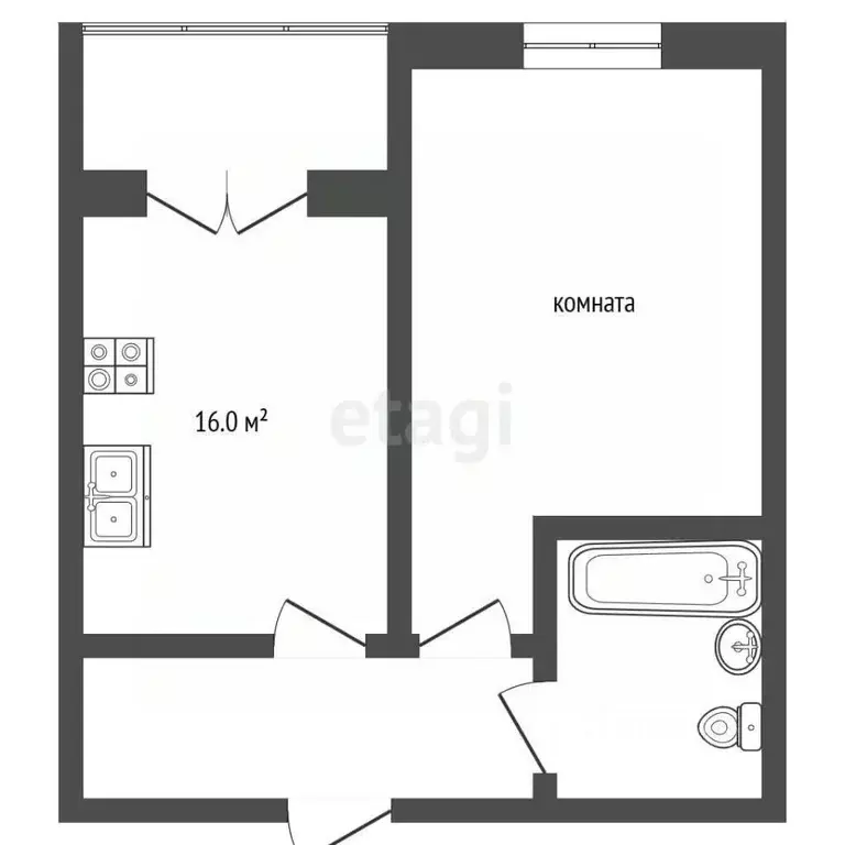 1-к кв. Свердловская область, Екатеринбург ул. Щербакова, 150 (40.4 м) - Фото 2