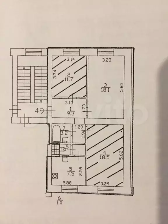 3-к. квартира, 70 м, 2/4 эт. - Фото 0