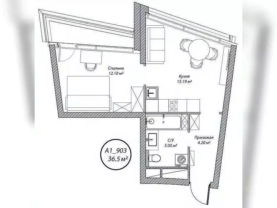 1-к кв. Москва 4-я Мякининская ул., 27 (36.5 м) - Фото 0