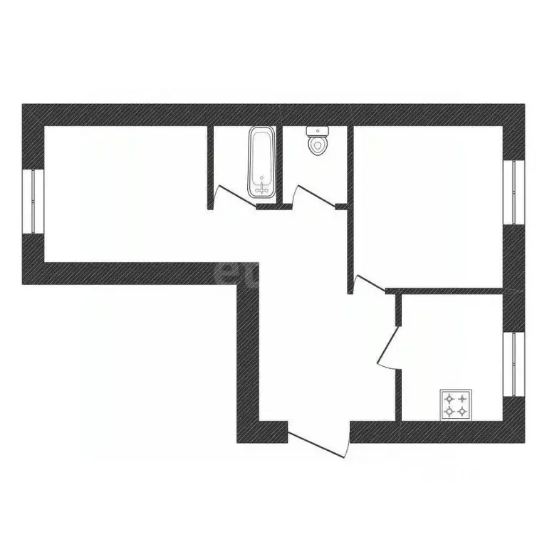 2-к кв. Ленинградская область, Волхов ул. Нахимова, 11 (53.4 м) - Фото 1