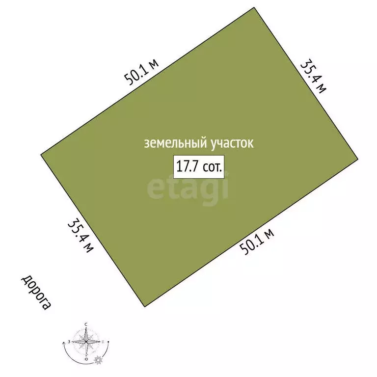 Участок в село Сингуль Татарский, Вербная улица (1767 м) - Фото 1