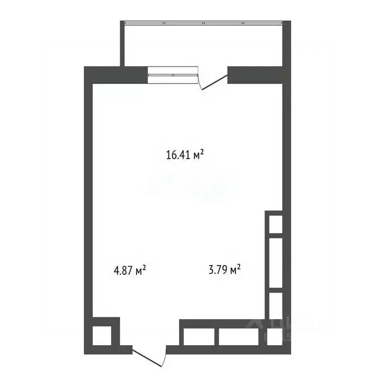 Студия Ямало-Ненецкий АО, Новый Уренгой Восточный мкр, 2/3 (25.8 м) - Фото 1