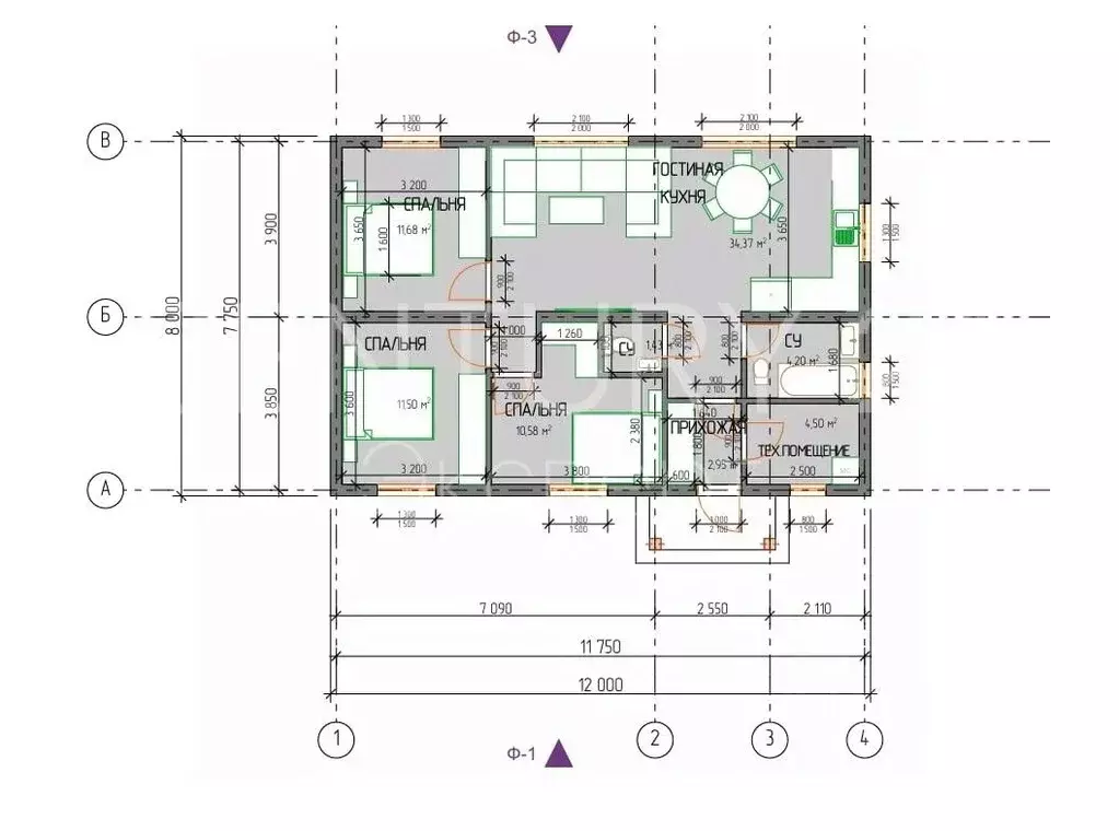 Дом в Калининградская область, Гурьевск  (96 м) - Фото 1