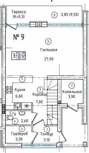 Таунхаус в Калининградская область, Зеленоградск ул. Калининградская, ... - Фото 1