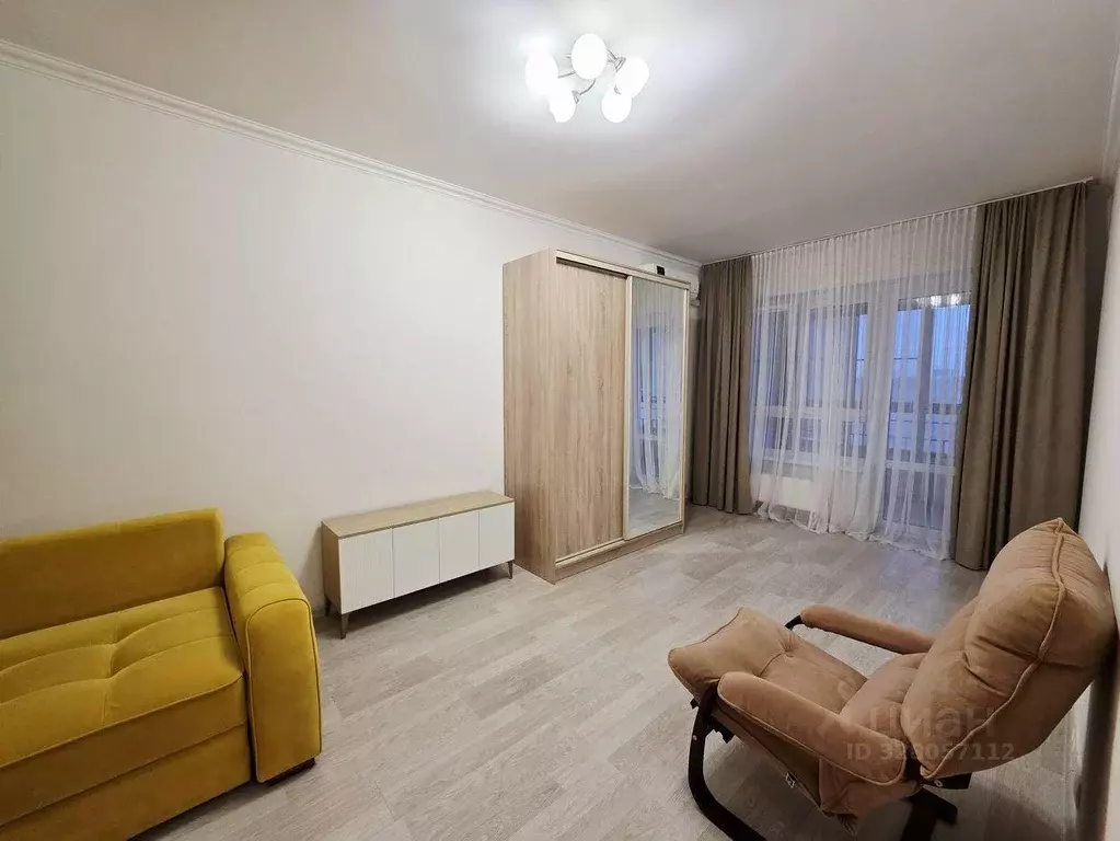 Квартира, 1 комната, 35.79 м - Фото 1