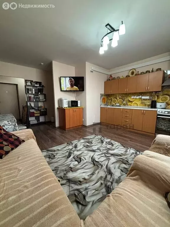 Квартира-студия: Челябинск, улица Университетская Набережная, 52 (52.4 ... - Фото 1