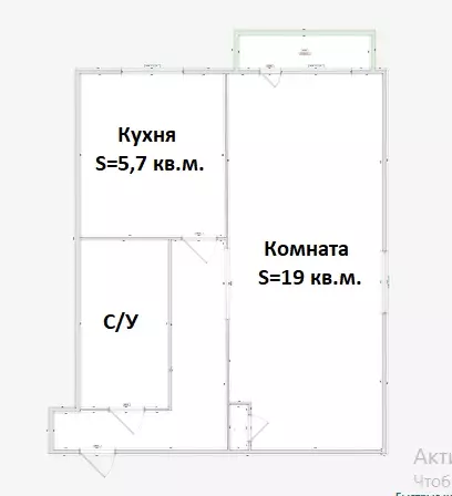 Продаётся 1-к квартира, 30.6 м - Фото 0