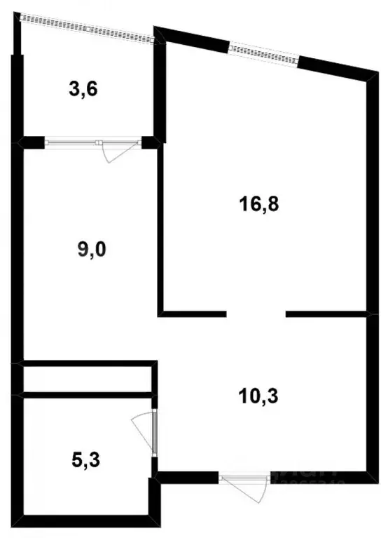 1-к кв. Тюменская область, Тюмень Широтная ул., 189к1 (42.7 м) - Фото 2