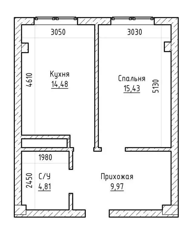 1-комнатная квартира: Нальчик, улица Идарова, 180 (47 м) - Фото 1