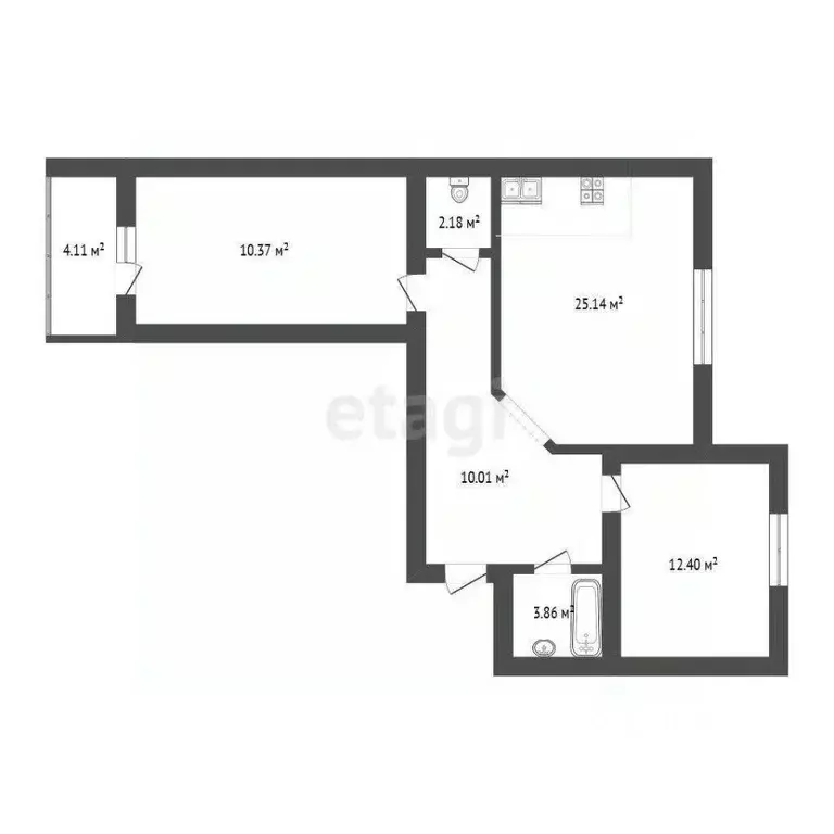 2-к кв. Тюменская область, Тюмень Широтная ул., 209 (80.4 м) - Фото 2