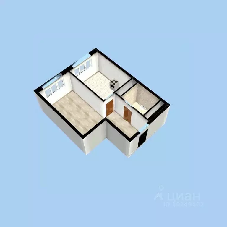 1-к кв. Башкортостан, Уфа ул. Равиля Бикбаева, 1 (30.5 м) - Фото 2