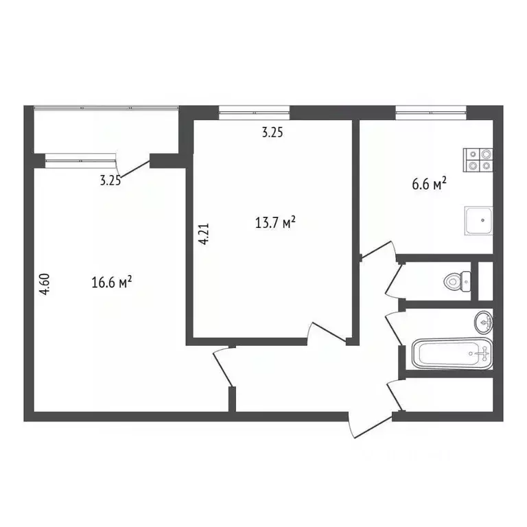 2-к кв. Москва ул. Маршала Федоренко, 2К1 (47.0 м) - Фото 1