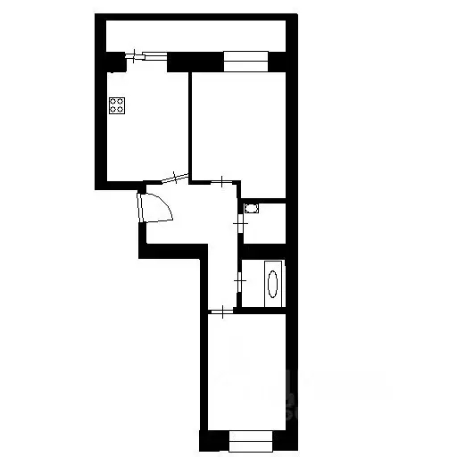 2-к кв. Татарстан, Казань ул. Николая Ершова, 62Дк2 (51.6 м) - Фото 1