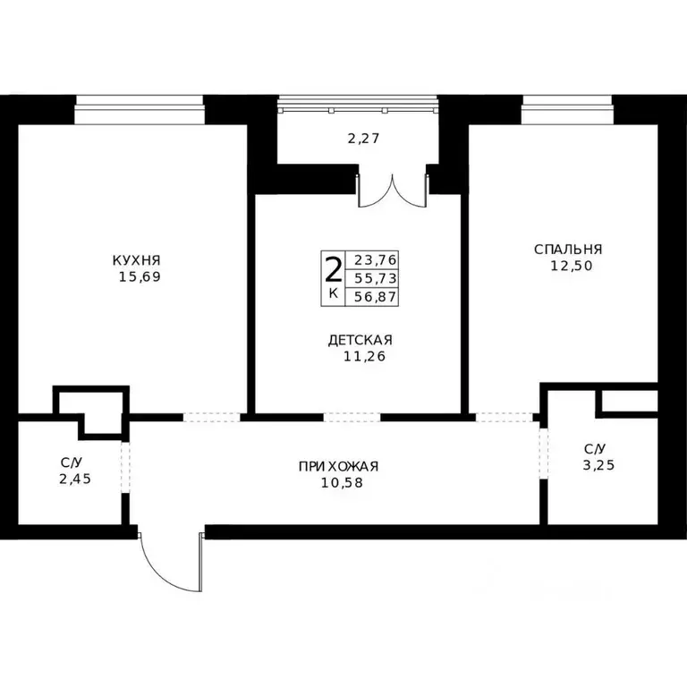 2-к кв. Нижегородская область, Нижний Новгород Ленгородок мкр, Мед ... - Фото 2