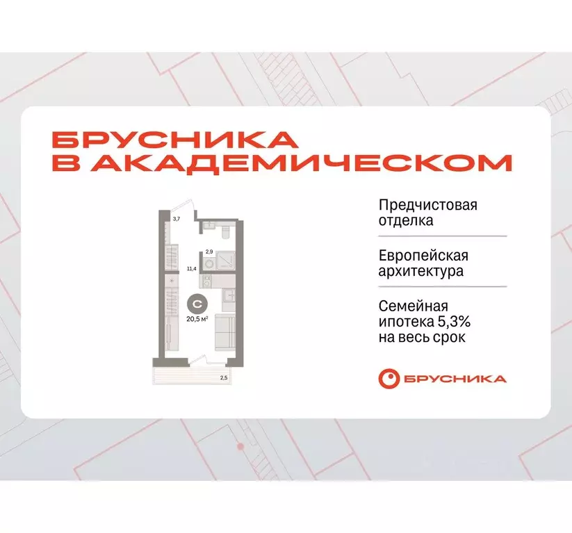 Студия Свердловская область, Екатеринбург Брусника в Академическом ... - Фото 0
