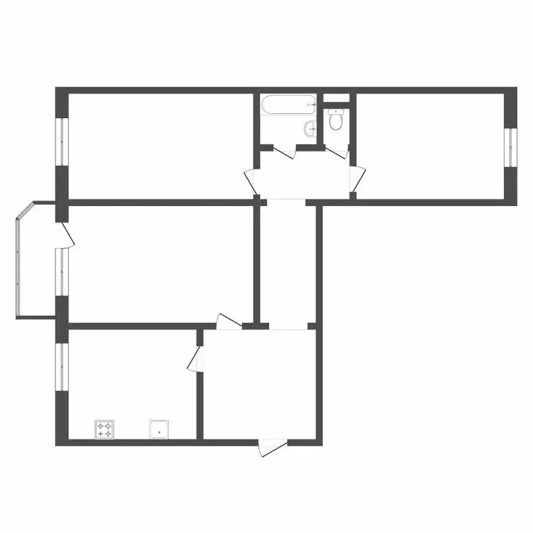 3-комнатная квартира: Тюмень, Холодильная улица, 118 (88.6 м) - Фото 1