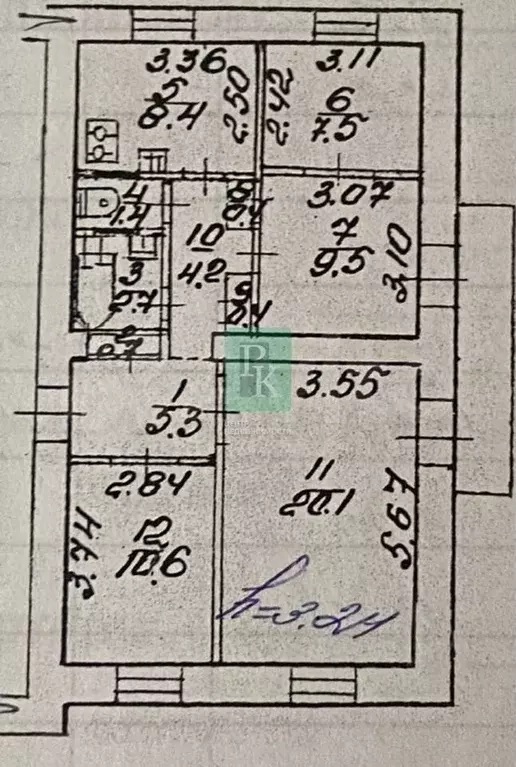 4-к. квартира, 72,7 м, 4/4 эт. - Фото 0